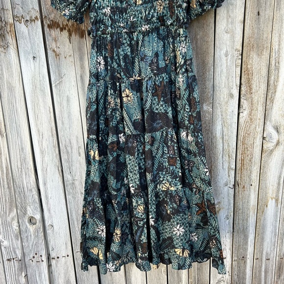 New Ulla Johnson Iliana Floral Print Midi Dress Cotton Rainforest 2 - Picture 14 of 16